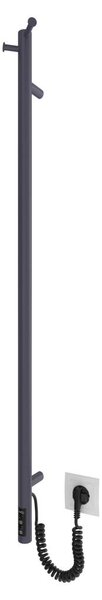 Koupelnový radiátor RAY 25W/230V 110x30 cm IP44 nerez/antracit