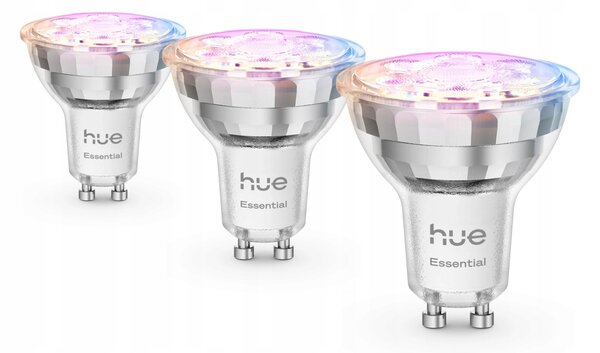 Chytrá LED žárovka PHILIPS HUE Essential GU10 4,7 W Bluetooth 3 ks
