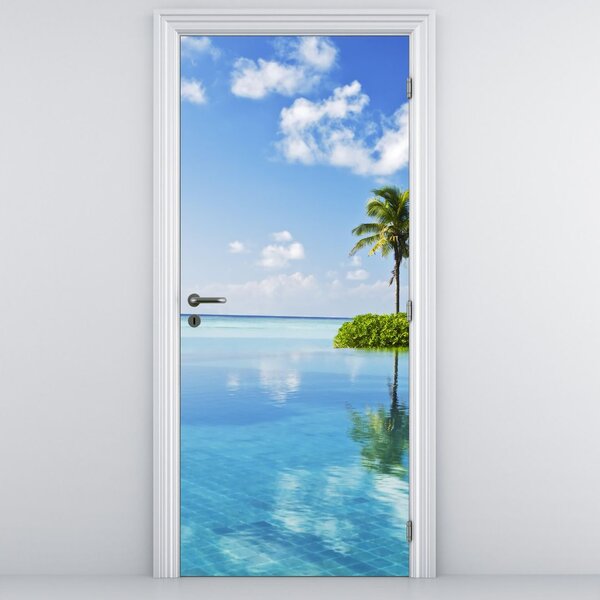 Fototapeta na dveře - Tropický ostrov (95x205cm)