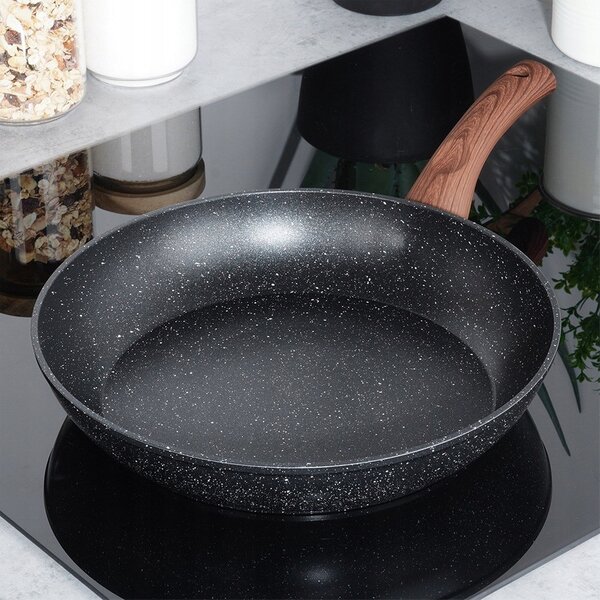 Tradiční pánev Vilde Black&Wood 28 cm granitová