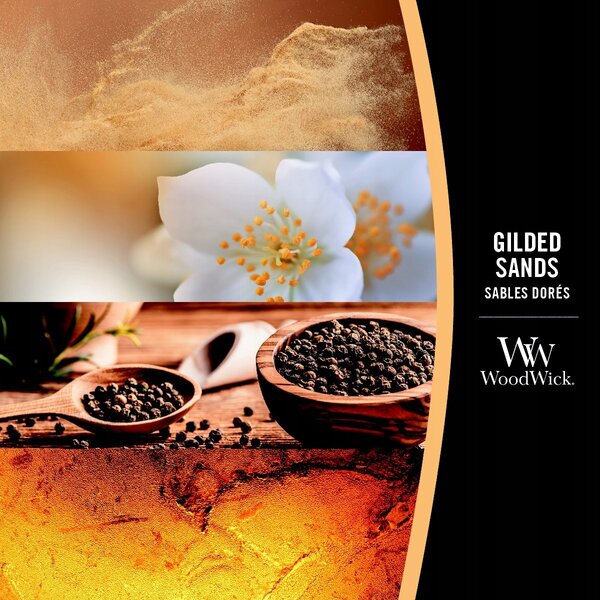 Sójová vonná svíčka GILDED SANDS Woodwick 1 ks