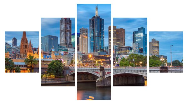 Obraz města Melbourne (125x70 cm)