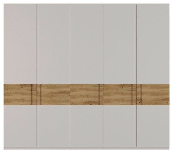 ŠATNÍ SKŘÍŇ S OTOČNÝMI DVEŘMI, dub, barvy dubu, světle šedá, 251,5/225/60 cm Dieter Knoll - Šatní skříně