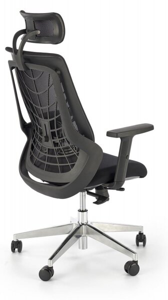Kancelářská ergonomická židle GERONIMO — síť, černá