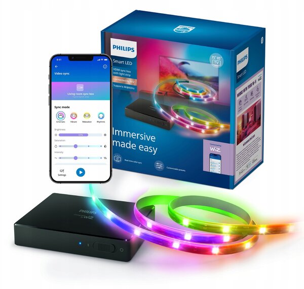 LED pásek PHILIPS SMART HDMI 2.0 Sync Box Kit 75 - 85 3,30m Bluetooth/Wi-Fi