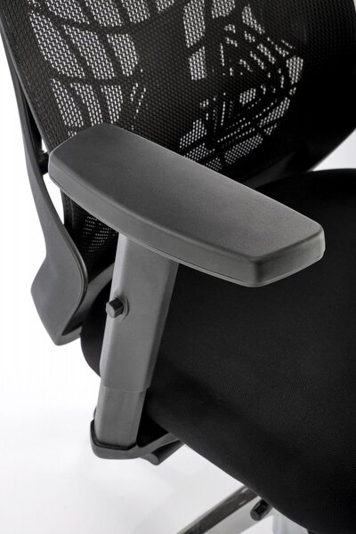 Kancelářská ergonomická židle GERONIMO — síť, černá
