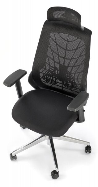 Kancelářská ergonomická židle GERONIMO — síť, černá