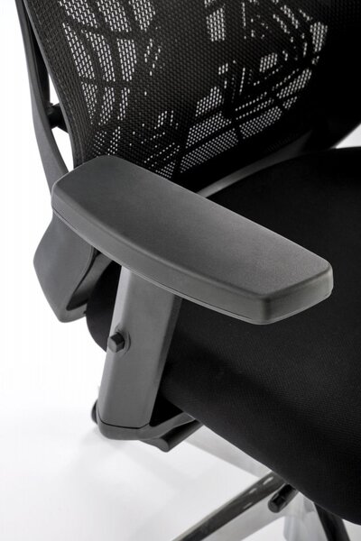Kancelářská ergonomická židle GERONIMO — síť, černá