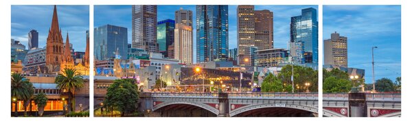 Obraz města Melbourne (170x50 cm)