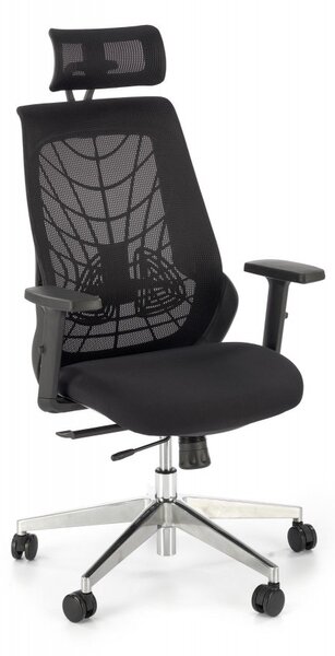 Kancelářská ergonomická židle GERONIMO — síť, černá