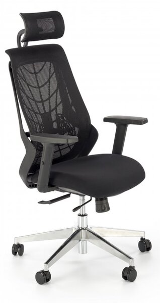 Kancelářská ergonomická židle GERONIMO — síť, černá