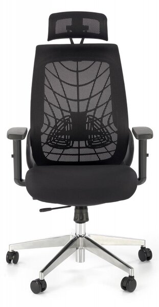 Kancelářská ergonomická židle GERONIMO — síť, černá