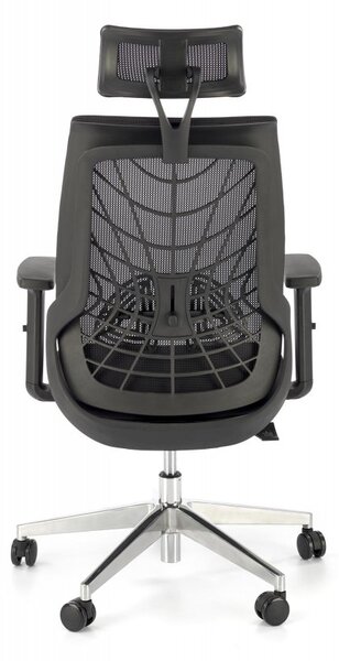Kancelářská ergonomická židle GERONIMO — síť, černá