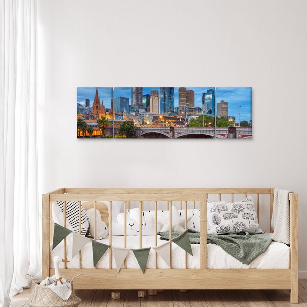 Obraz města Melbourne (170x50 cm)