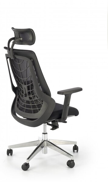 Kancelářská ergonomická židle GERONIMO — síť, černá
