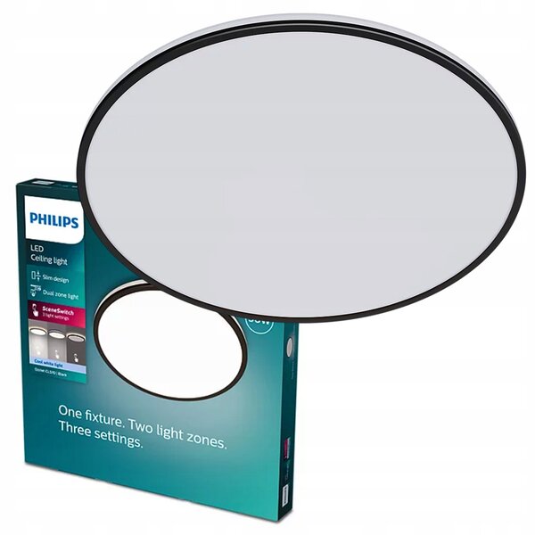 Stropní Svítidlo kulatý Philips 50 x 50 cm černý