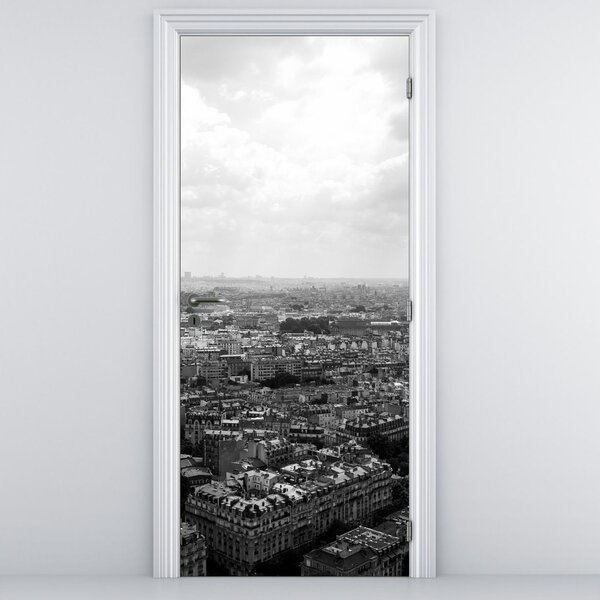 Fototapeta na dveře - Střechy domů v Paříži (95x205cm)