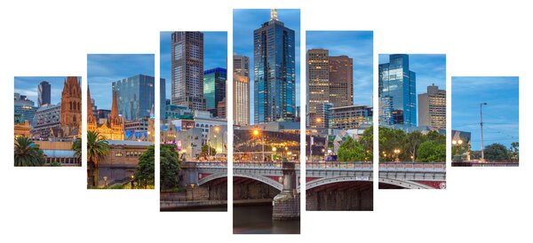 Obraz města Melbourne (210x100 cm)