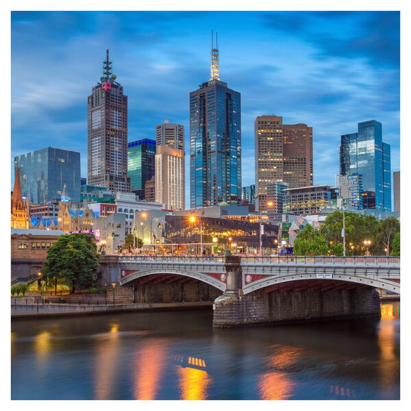 Obraz města Melbourne (30x30 cm)