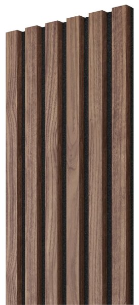 Akustický panel, dýha Americký ořech, černý filc, 30x275 cm