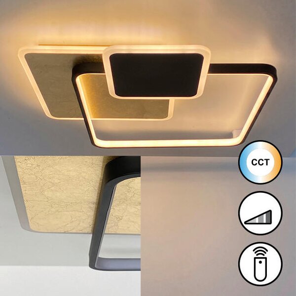 STROPNÍ LED SVÍTIDLO, 52,5/52,5/10 cm - Stropní svítidla