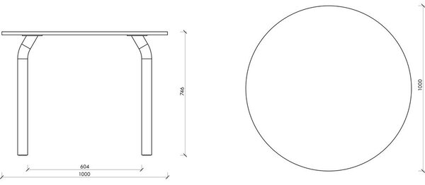 Kulatý jídelní stůl ø 100 cm Meko – noo.ma