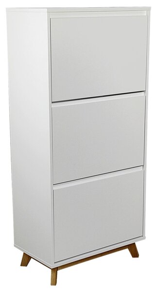 VYKLÁPĚCÍ BOTNÍK, přírodní barvy, bílá, kaučukové dřevo, 60/128/34 cm Xora - Online Only šatny & botníky, Online Only