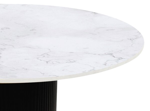 JÍDELNÍ STŮL, akácie, černá, bílá, 120/120/76 cm P & B - Jídelní stoly, Online Only