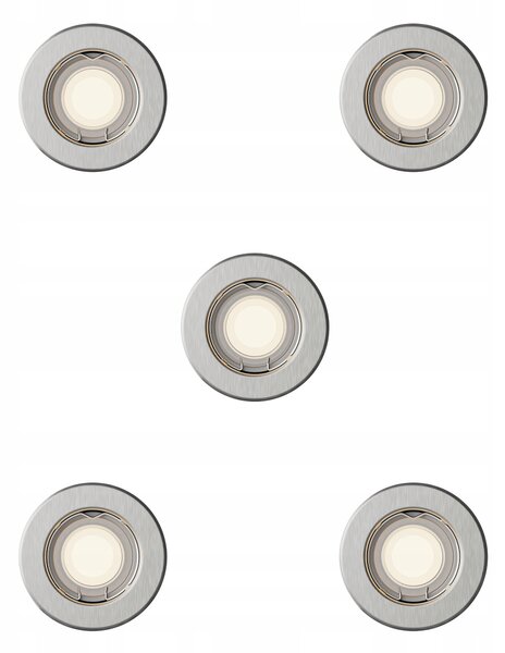 5x Podhledové Halogenové Svítidlo Zápustné LED GU10 NIKIEL Peridot Philips
