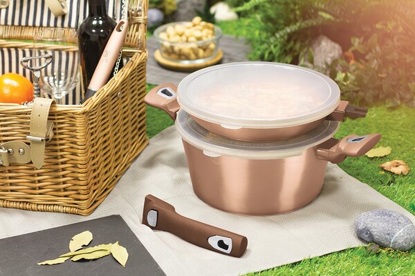 Sada hrnců Berlinger Haus ROSE GOLD hliníková 6 ks