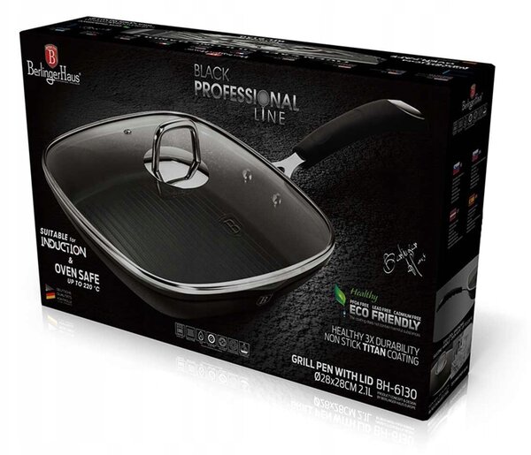 Grilovací pánev Berlinger Haus Black Professional 28 cm granitová