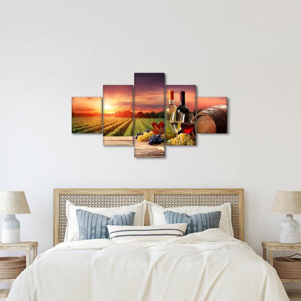 Obraz vinice s vínem (125x70 cm)