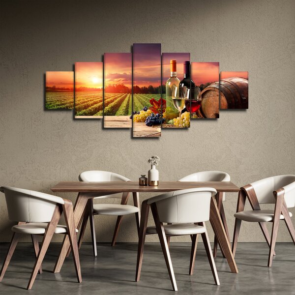 Obraz vinice s vínem (210x100 cm)
