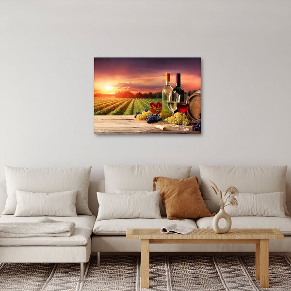 Obraz vinice s vínem (70x50 cm)