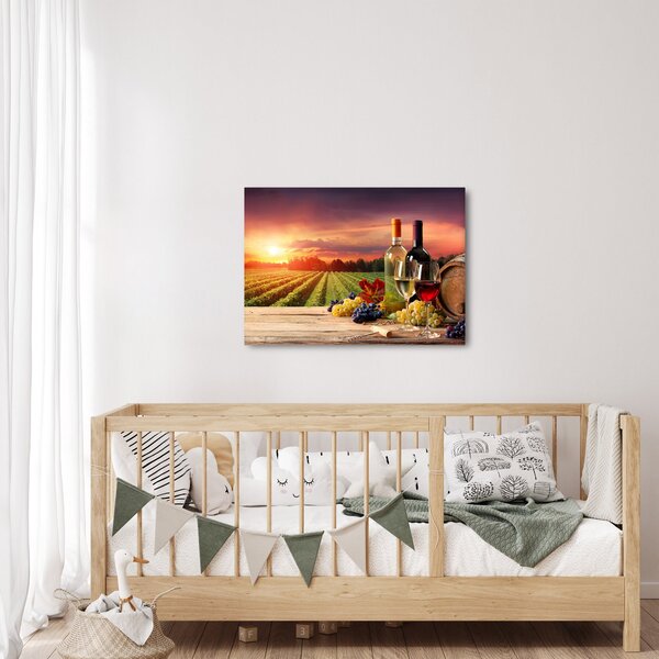 Obraz vinice s vínem (70x50 cm)