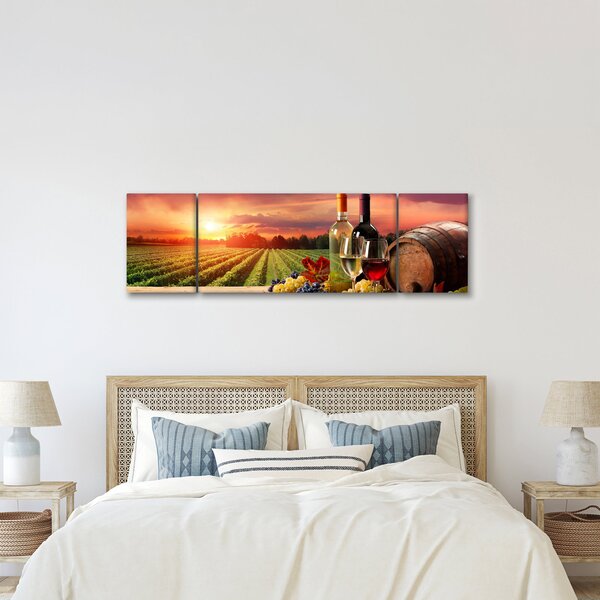 Obraz vinice s vínem (170x50 cm)