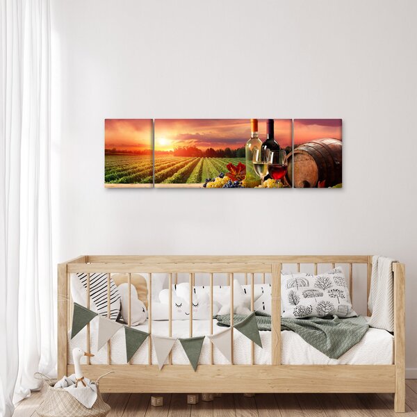 Obraz vinice s vínem (170x50 cm)