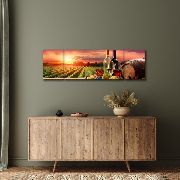 Obraz vinice s vínem (170x50 cm)