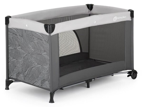 PETITE&MARS - Cestovní postýlka NYJA Urban Jungle Charcoal