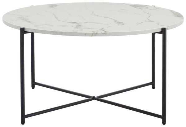 KONFERENČNÍ STOLEK, černá, bílá, kov, kompozitní dřevo, 83/83/40 cm MID.YOU - Konferenční stolky, Online Only