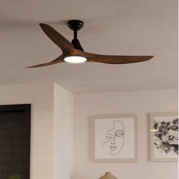 Eglo 35113 - LED Stropní ventilátor PORTSEA LED/19W/230V pr.132cm hnědá + DO