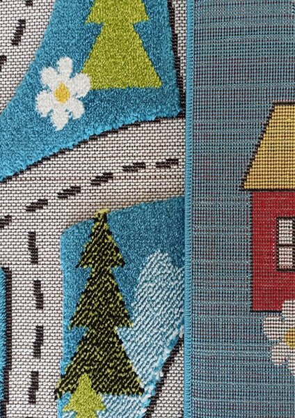 Dětský kusový koberec Color kids 02 modrý 100x150
