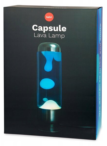 Kapslová stolní lampa modrá, hliníková - Design Balvi