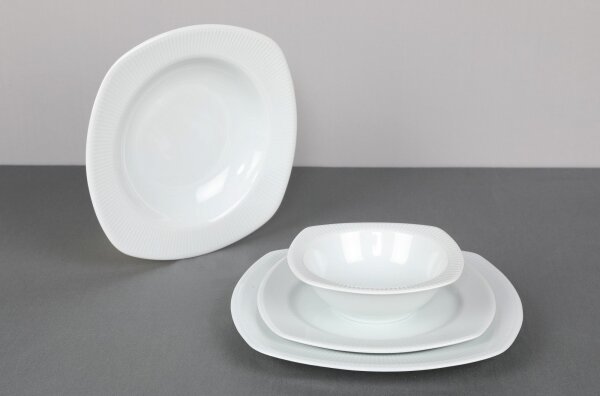 Jídelní sada 24 ks bílá/porcelán