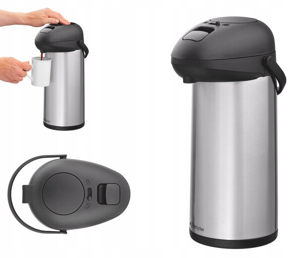 Termoska na nápoje Bartscher 5 l, stříbrná