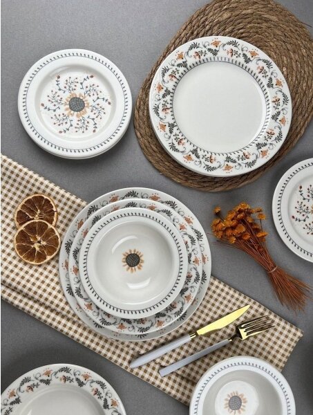 Jídelní sada 24 ks pestrobarevná/porcelán