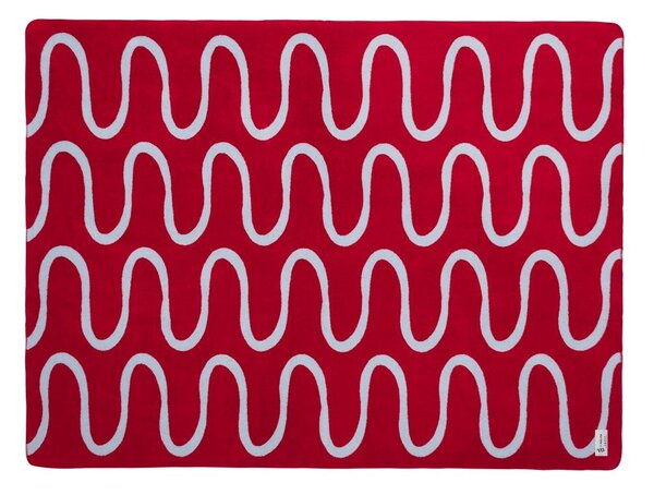 Červená deka 150x200 cm Swirl – noo.ma