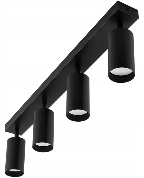 Stropní svítidlo / reflektor Lumiled černé 4x GU10 hliníkové, nastavitelné