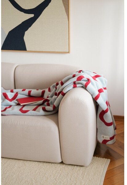 Červená deka 150x200 cm Swirl – noo.ma
