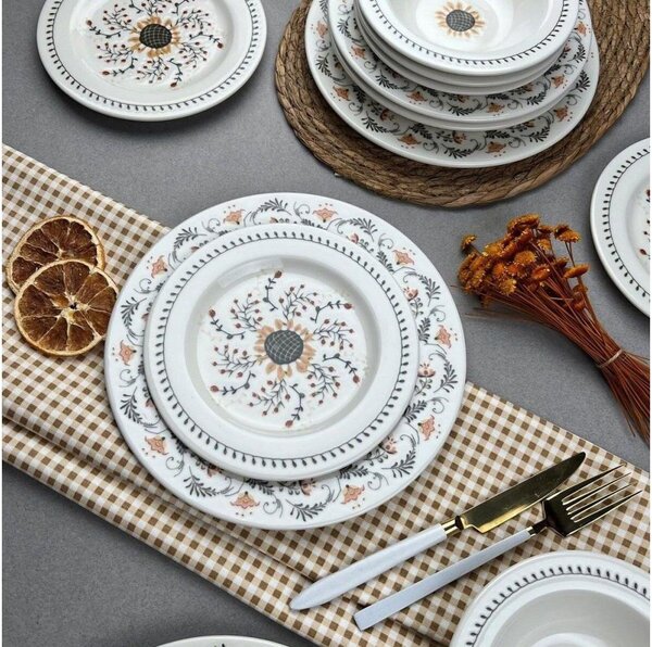 Jídelní sada 24 ks pestrobarevná/porcelán